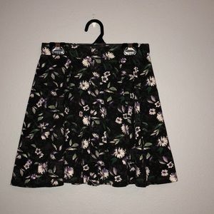 Button Front Skater Skirt